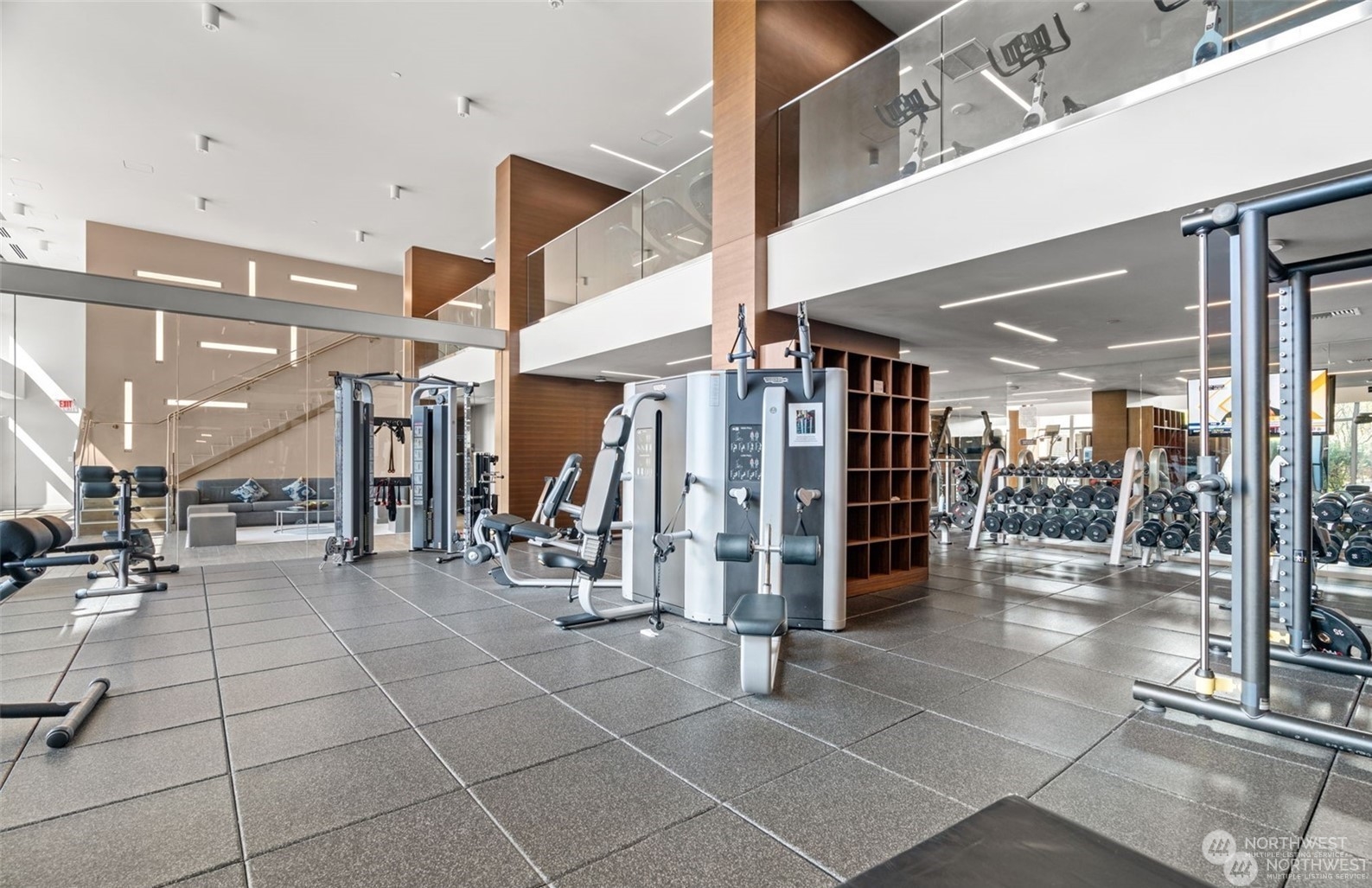 583 Battery Street, Unit 812N Seattle, WA 98121 - Photo 31 of 37 a view of a room with gym equipment