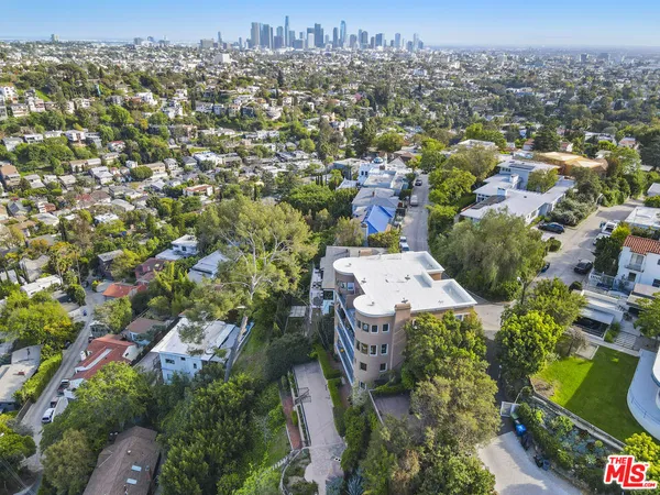an aerial view of multiple house