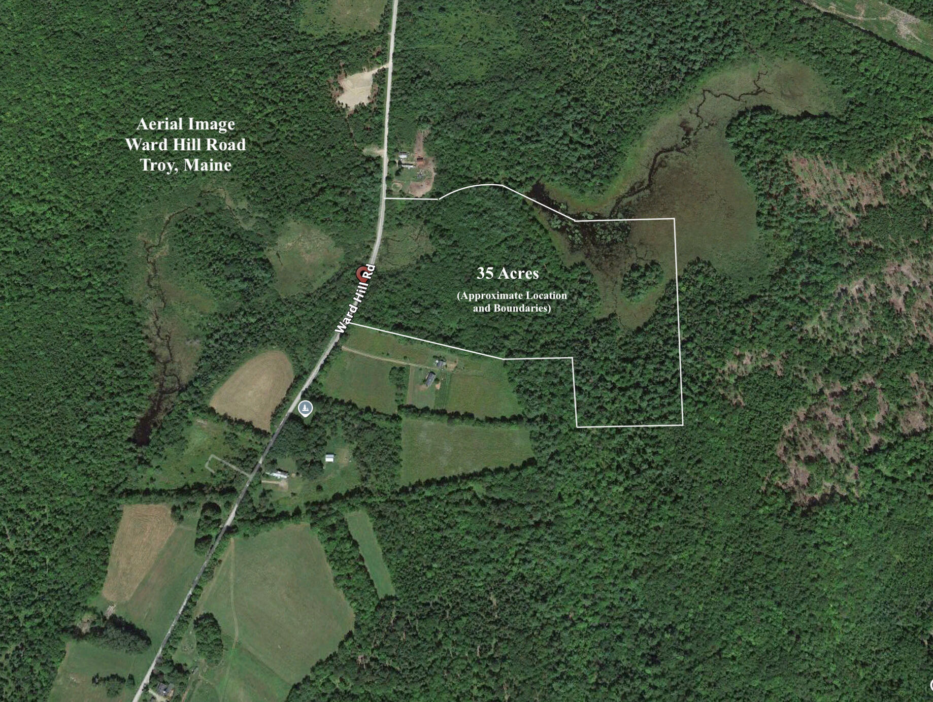 Lot B Ward Hill Road Troy, ME 04987 - Photo 3 of 24 Aerial Image 35 Acres Troy