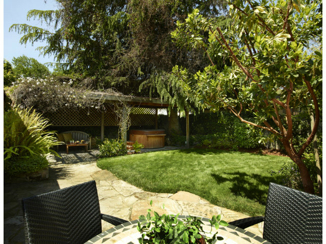 215 Channing Road Burlingame, CA 94010 - Photo 11 of 11 a view of backyard with seating space