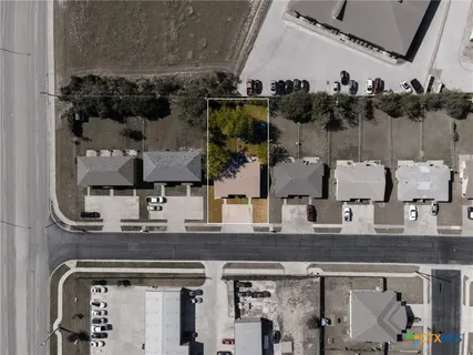 an aerial view of multiple houses