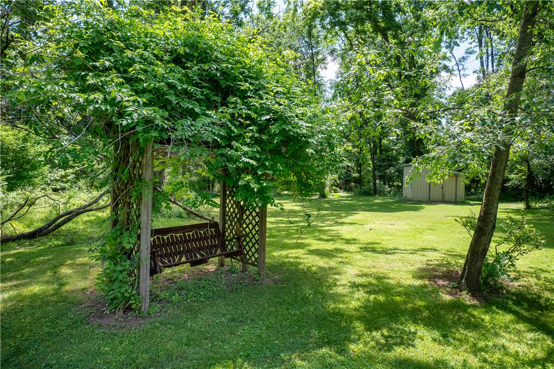 5311 Macungie Mountain Road Macungie, PA 18062 - Photo 45 of 56 A vine-covered swing set amidst lush green grounds offers a serene outdoor escape.