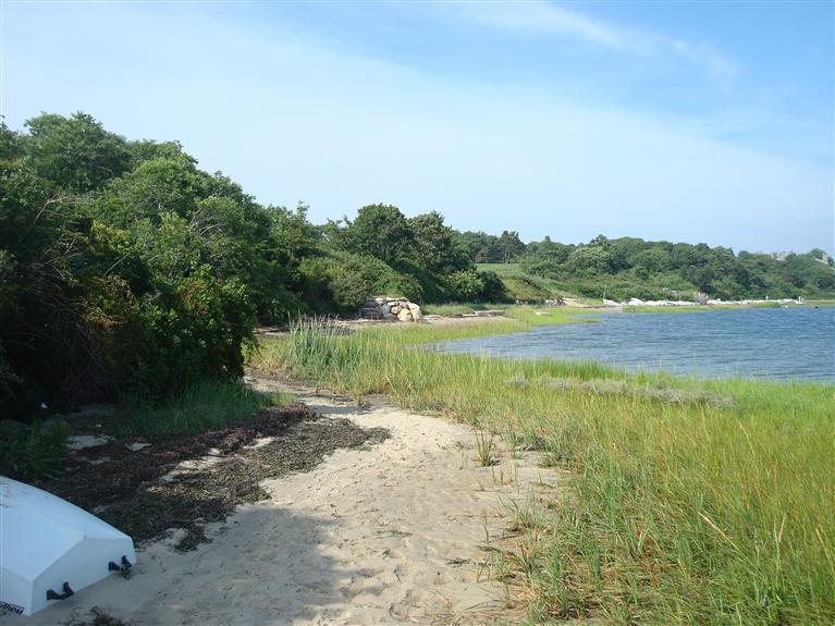 74 Sears Point Road Chatham, MA 02633 - Photo 6 of 16 a view of a lake with a yard