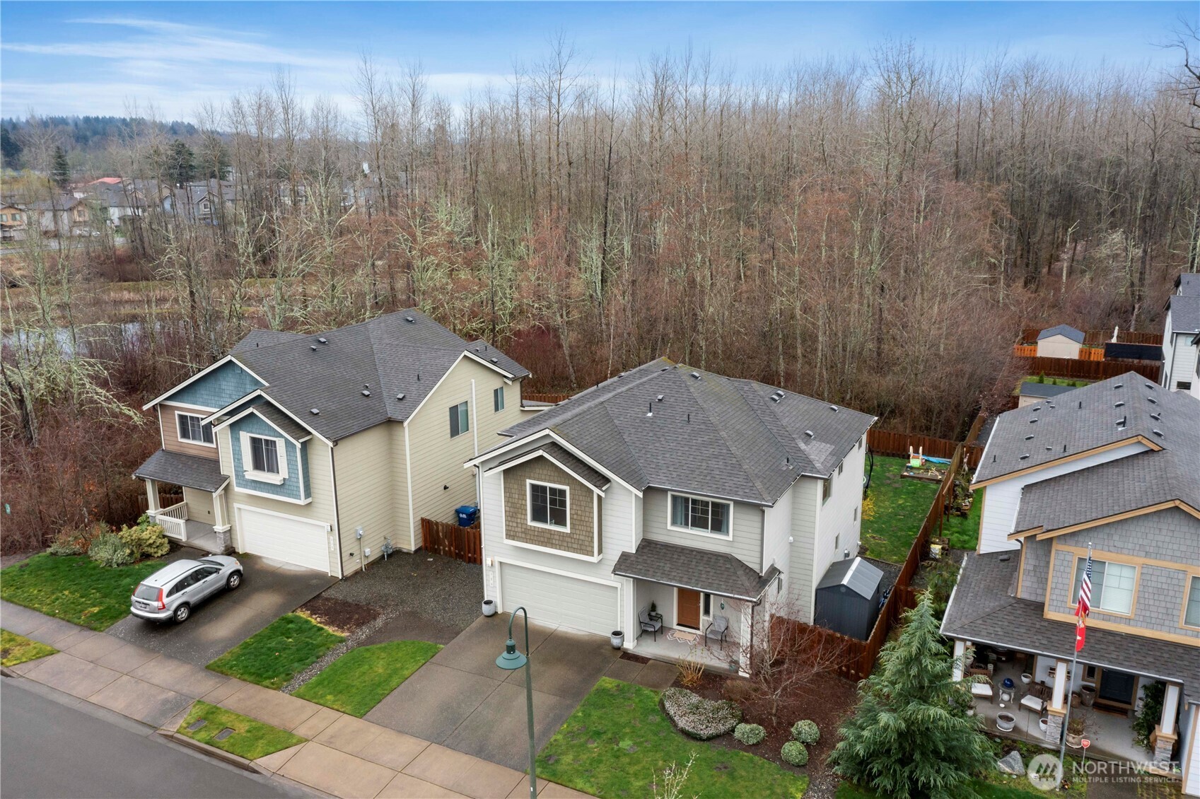 329 South Spruce Street Buckley, WA 98321 - Photo 34 of 36 an aerial view of a house with garden