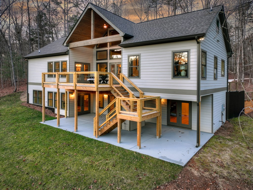 158 Treeline Lane Ellijay, GA 30540 - Photo 71 of 95 a view of a house with backyard and porch