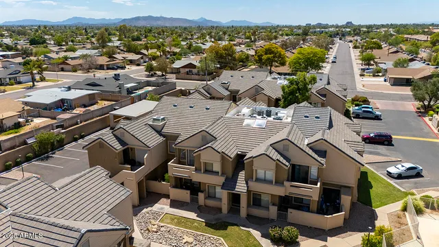 an aerial view of multiple house
