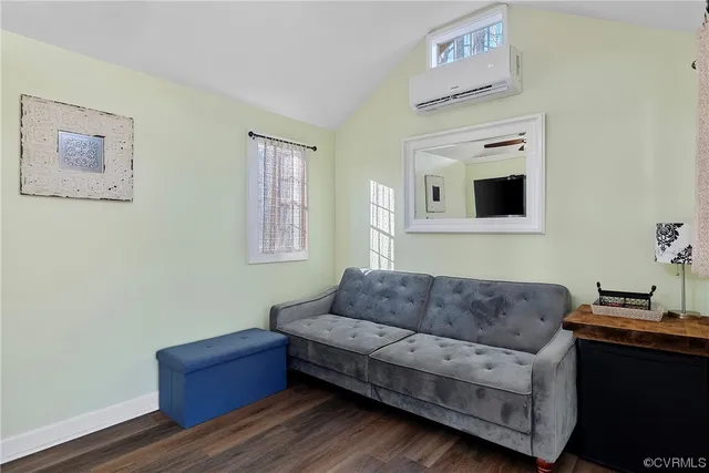 a living room with furniture and a couch