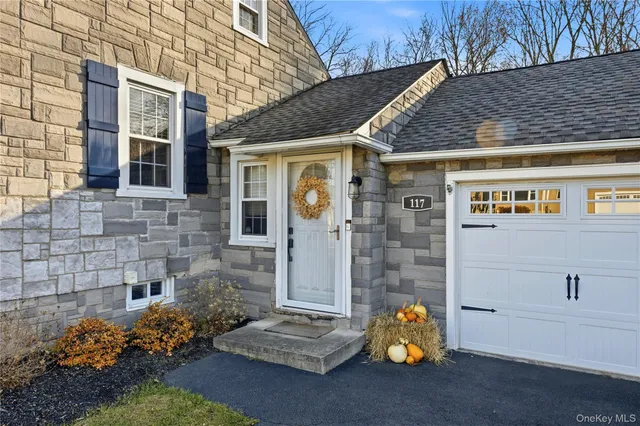 a front view of a house