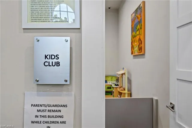 a view of a hallway with a large window