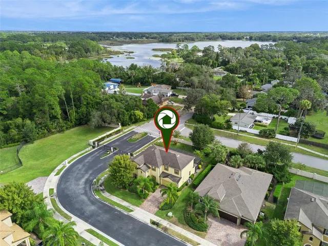 a view of a street with a houses
