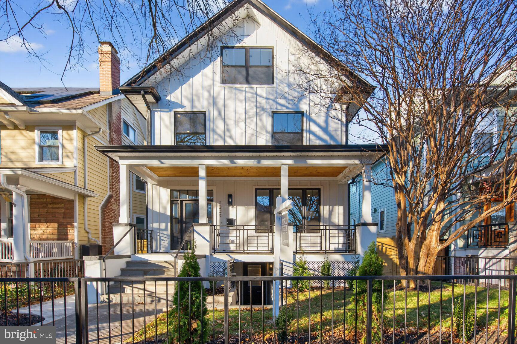 front view of a house with a porch