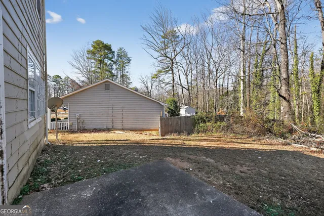 a backyard of a house