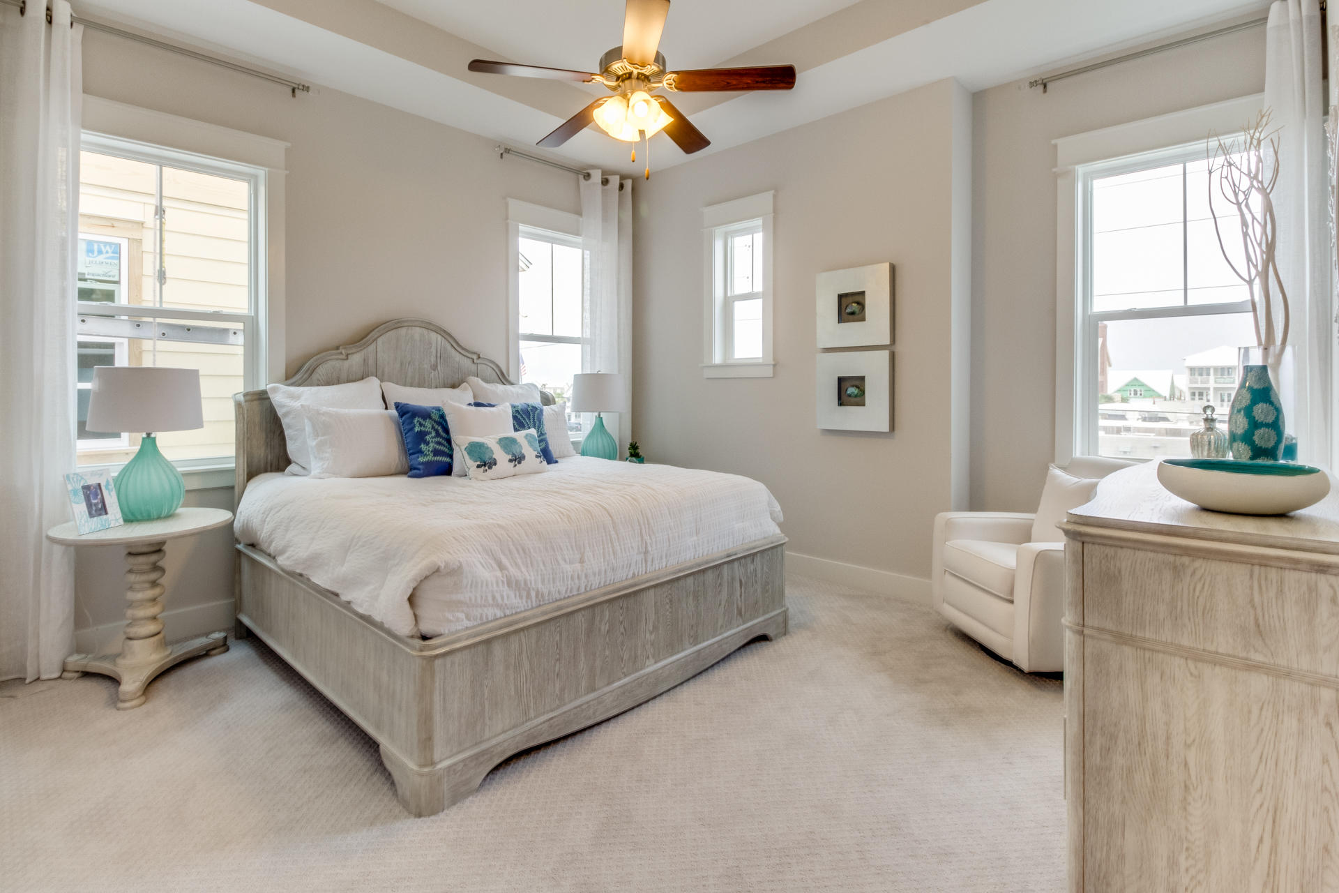 89 East Pine Lands Loop, Unit A Inlet Beach, FL 32461 - Photo 12 of 40 a bedroom with bed and window