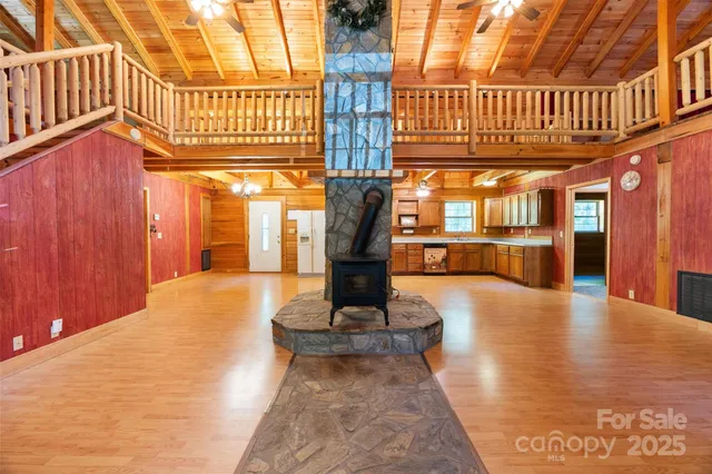 a view of a living room with a balcony