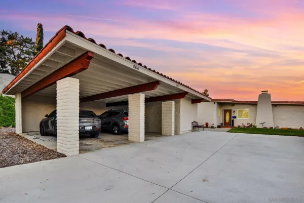 a view of a house with a patio