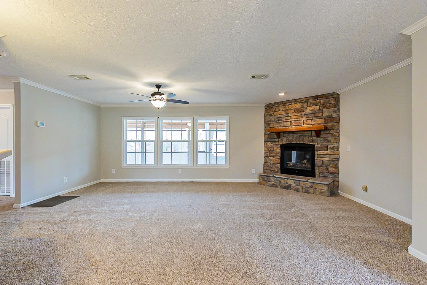 2126 Lasea Road Spring Hill, TN 37174 - Photo 5 of 31 a view of an empty room with a fireplace and a window