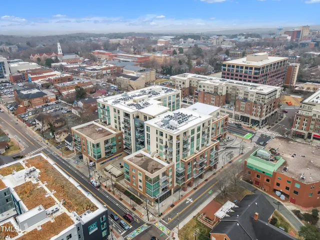 an aerial view of a city