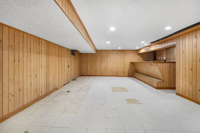 a view of room with garage