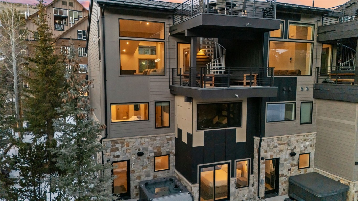 96 River Run Road, Unit A Keystone, CO 80435 - Photo 42 of 50 a front view of a house with glass windows