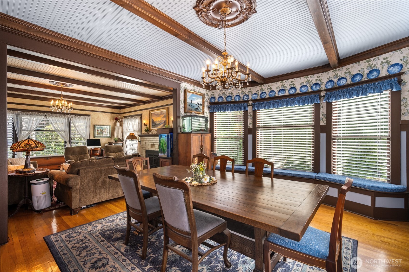 1507 15th Street Anacortes, WA 98221 - Photo 7 of 40 a view of a dining room with furniture window and wooden floor