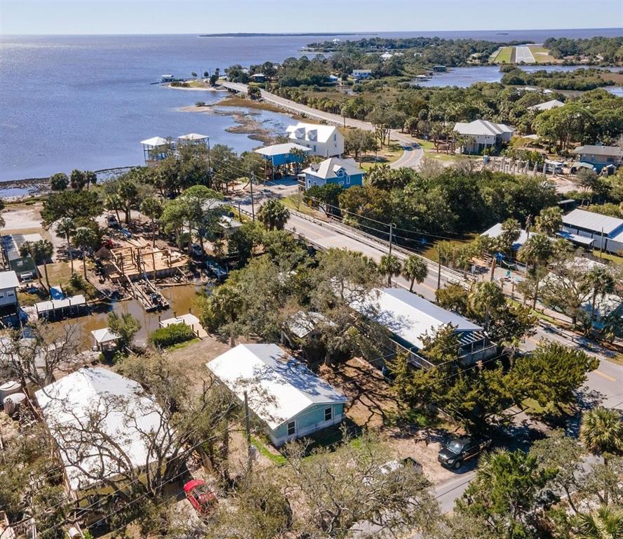 an aerial view of multiple house