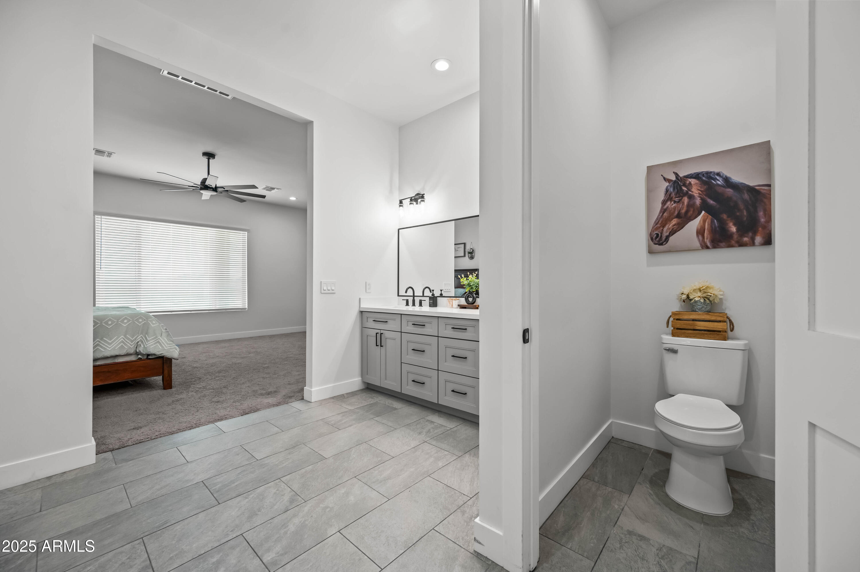 22145 West Harwell Road Buckeye, AZ 85326 - Photo 54 of 86 a bathroom with a toilet sink and mirror