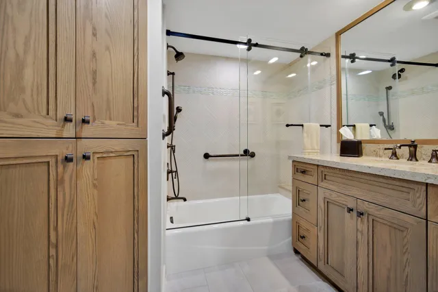 a view of a city with tall buildings