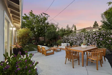 a outdoor space with furniture