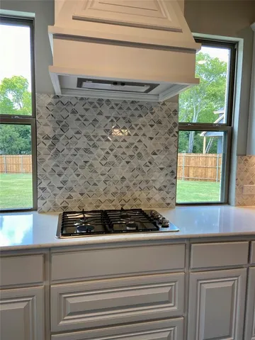 a storage room with wooden floor