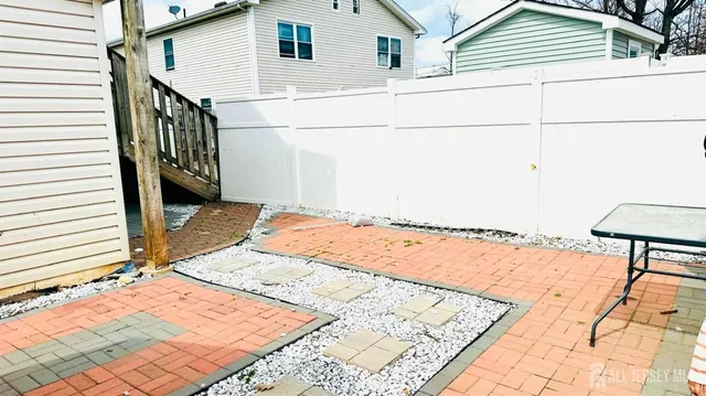 a view of a terrace with sky space