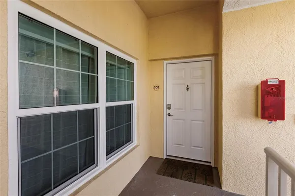 a view of front door
