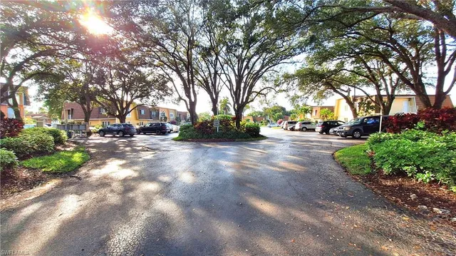 a view of road with trees