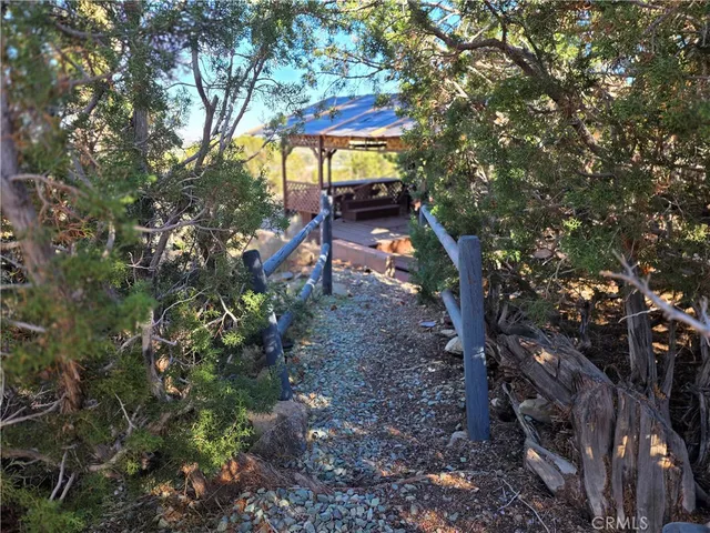 an outdoor view of the patio and having patio