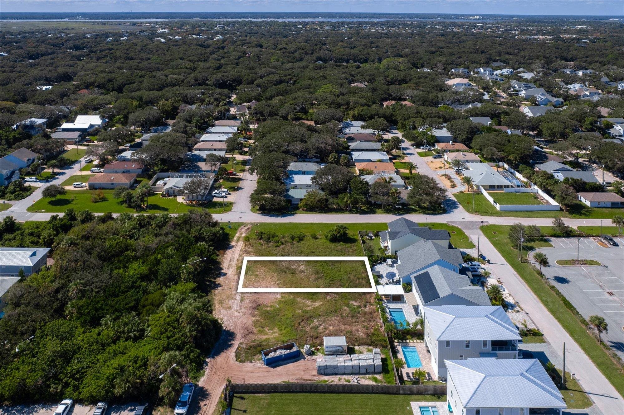 126 4th Street St. Augustine, FL 32080 - Photo 9 of 16 an aerial view of residential houses with outdoor space