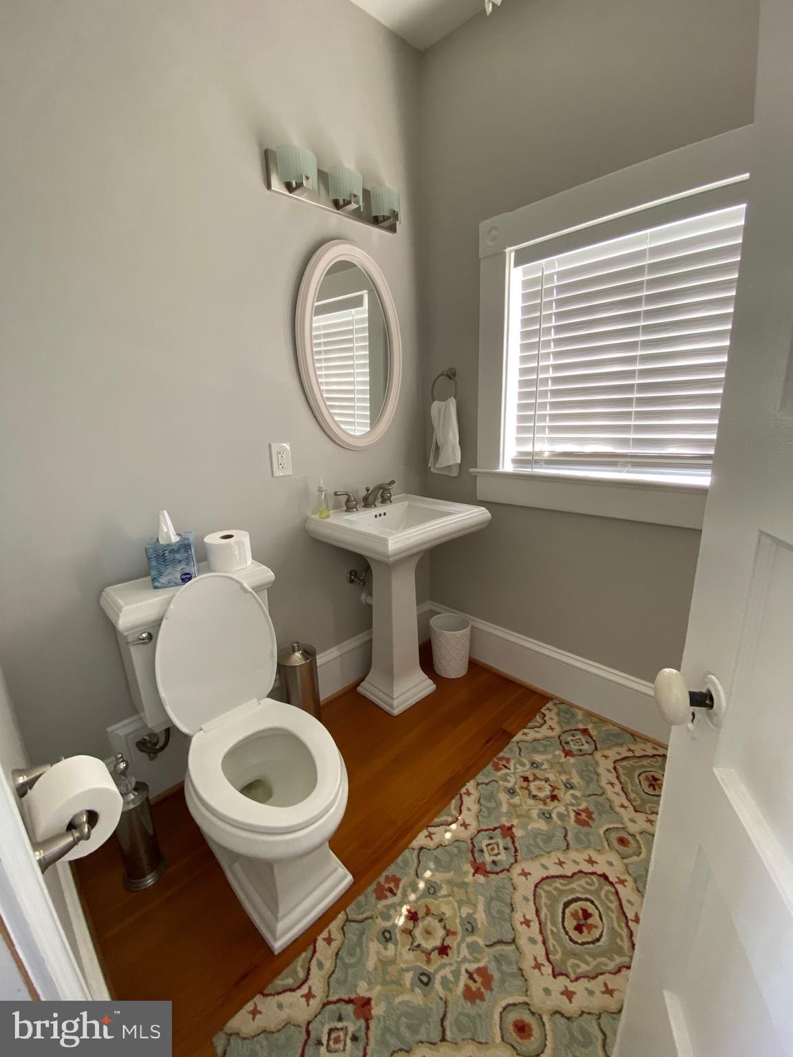 74 Waterloo Street Warrenton, VA 20186 - Photo 16 of 19 a bathroom with a toilet mirror vanity and a window