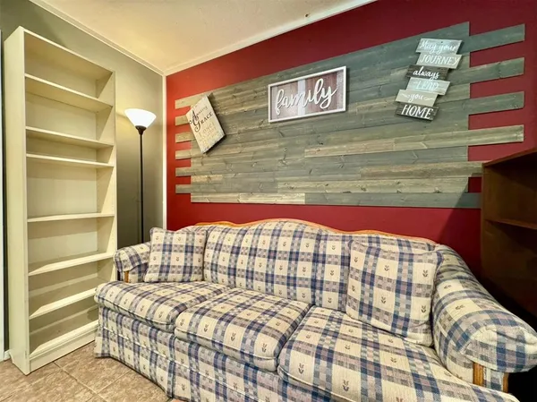 a close up of a bed