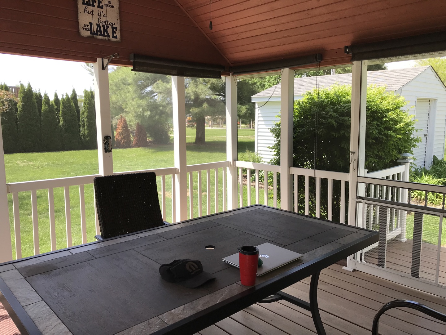 115 Seneca Lane Loda, IL 60948 - Photo 5 of 21 a view of a two chairs and table in the patio