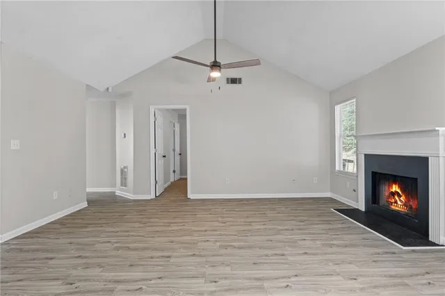 an empty room with a window