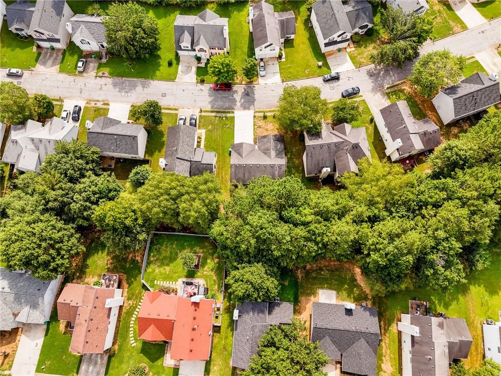 2921 Ward Lake Way Ellenwood, GA 30294 - Photo 25 of 25 an aerial view of residential house with outdoor space and swimming pool