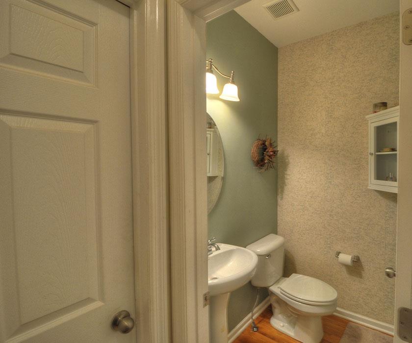 1103 Centerville Road Lebanon, TN 37087 - Photo 19 of 30 a white toilet sitting next to a shower curtain