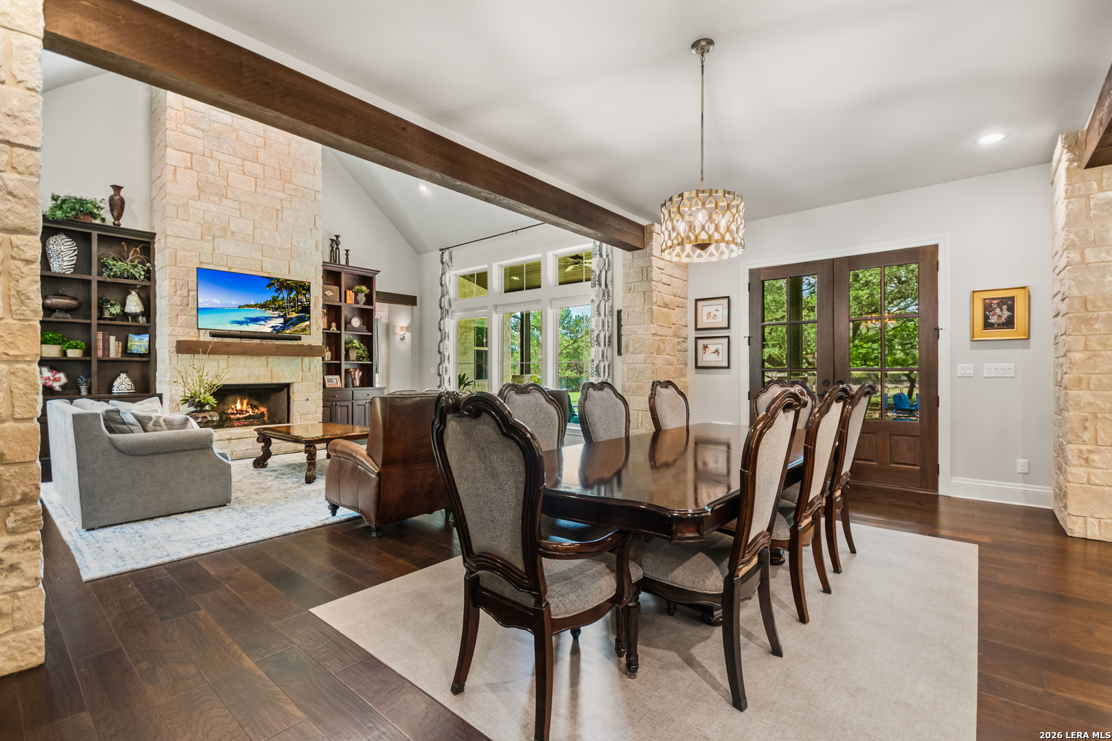 55 Brook Ridge Boerne, TX 78015 - Photo 14 of 59 a view of a dining room with furniture window and wooden floor