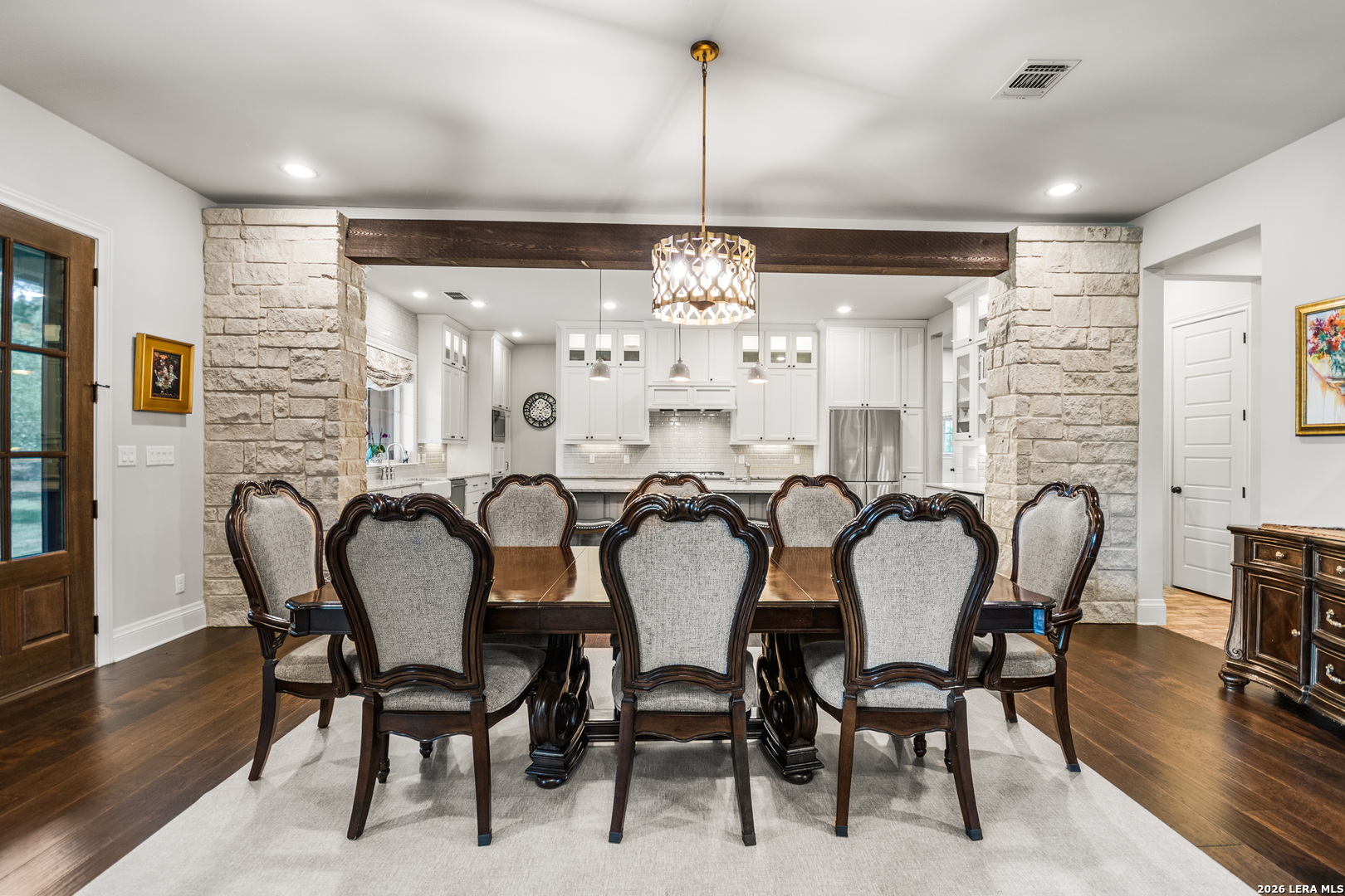 55 Brook Ridge Boerne, TX 78015 - Photo 16 of 59 a dining room with furniture and chandelier