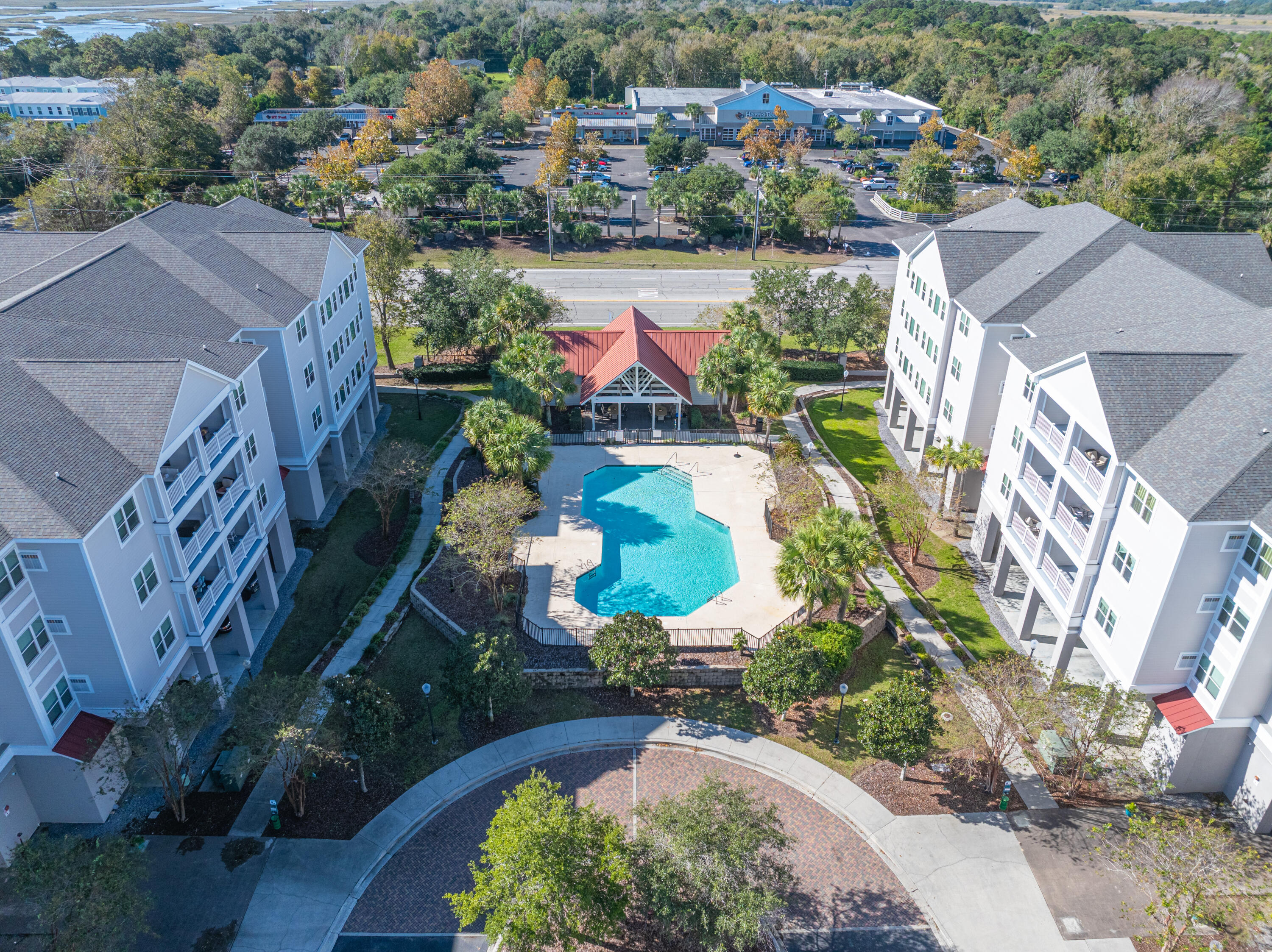 1984 Folly Road, Unit B108 Charleston, SC 29412 - Photo 40 of 51 Aerial Pool 2