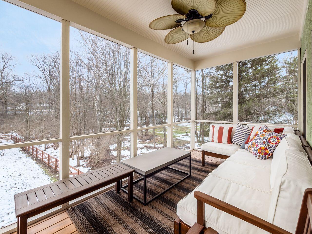 3737 Olentangy River Road Delaware, OH 43015 - Photo 23 of 70 The screened in porch is right off the primary bedroom, perfect for morning coffee.