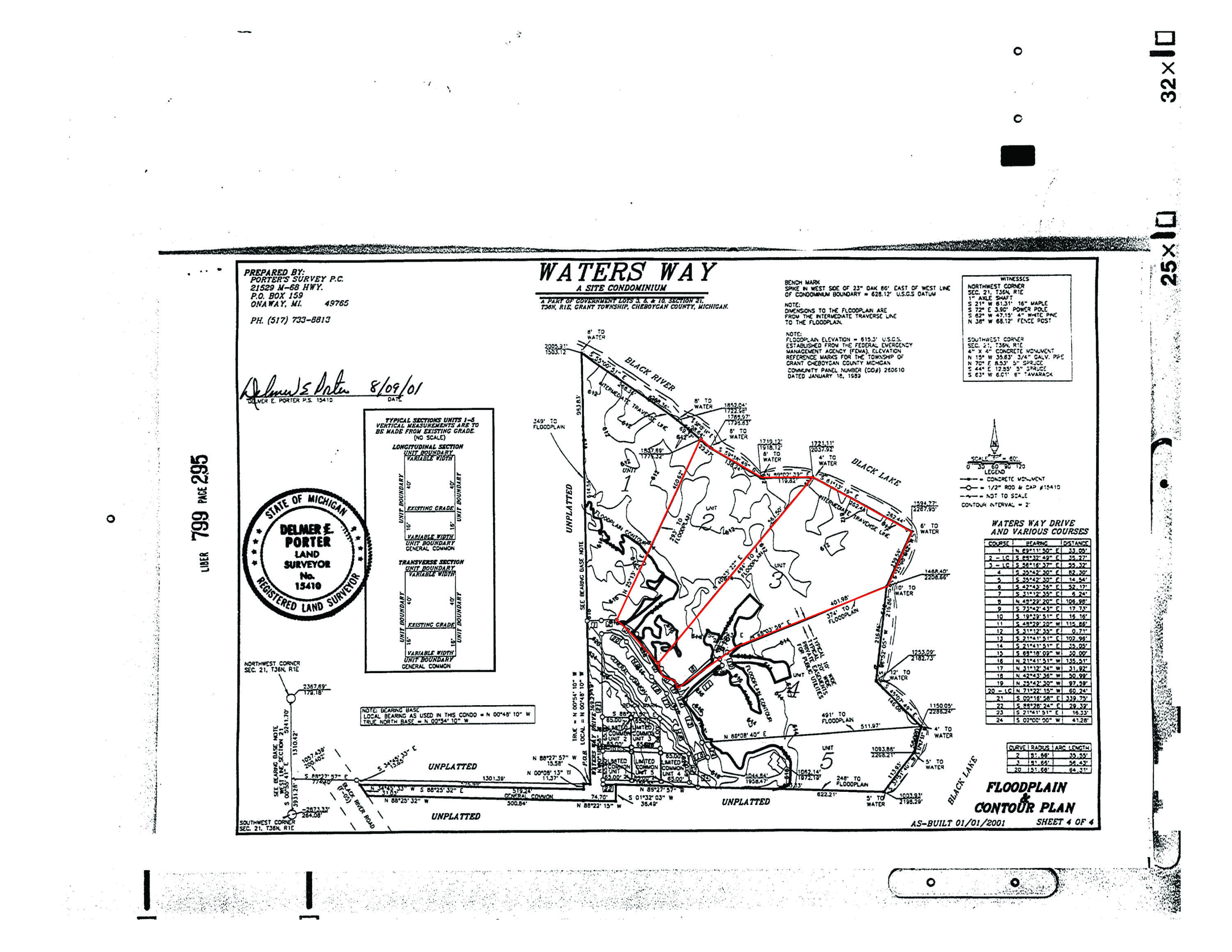 Vl North Black River Road Cheboygan, MI 49721 - Photo 13 of 13 13 Floodplain and Contour