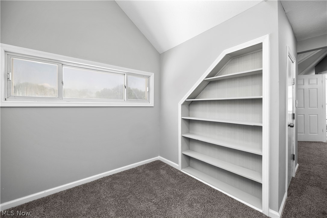 7030 Pearl Road Cleveland, OH 44130 - Photo 27 of 34 Spacious closet featuring lofted ceiling and dark colored carpet