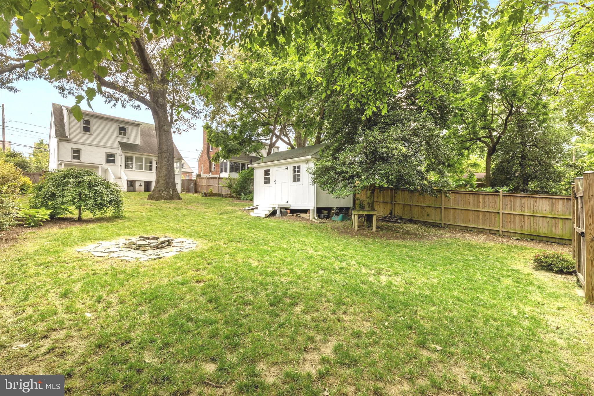 6118 Sligo Mill Road Northeast Washington, DC 20011 - Photo 27 of 28 a backyard of a house with fountain plants and large tree