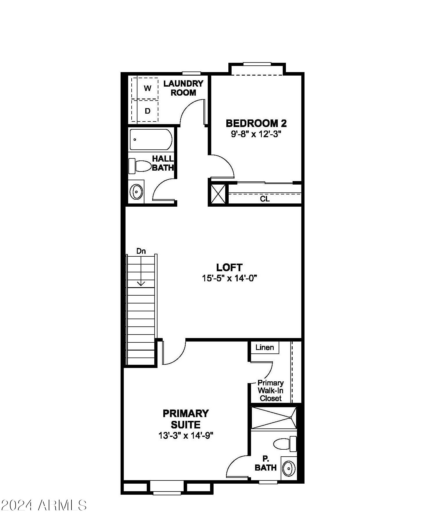 2840 West Red Fox Road Phoenix, AZ 85085 - Photo 16 of 16 Orion Floorplan Second Floor
