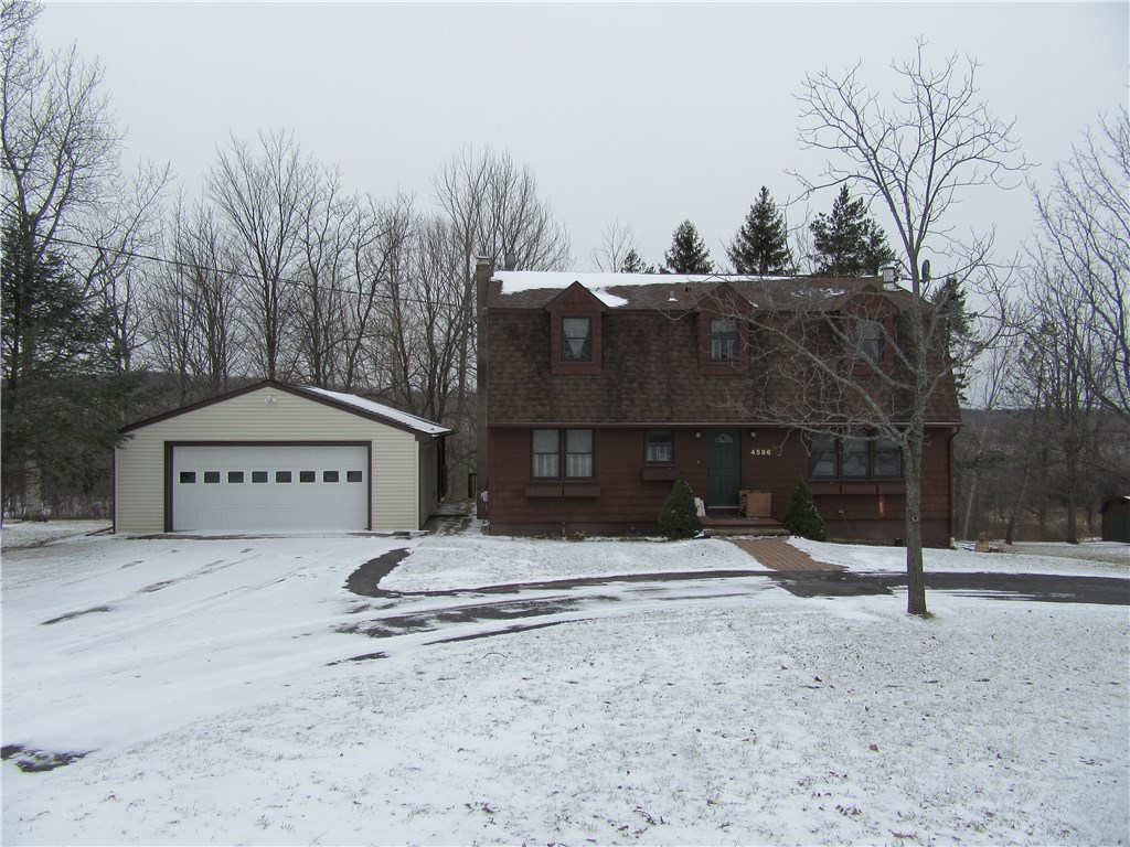 4586 White Road Richmond, NY 14487 - Photo 1 of 1 FRONT OF HOME WITH CIRCULAR DRIVEWAY
