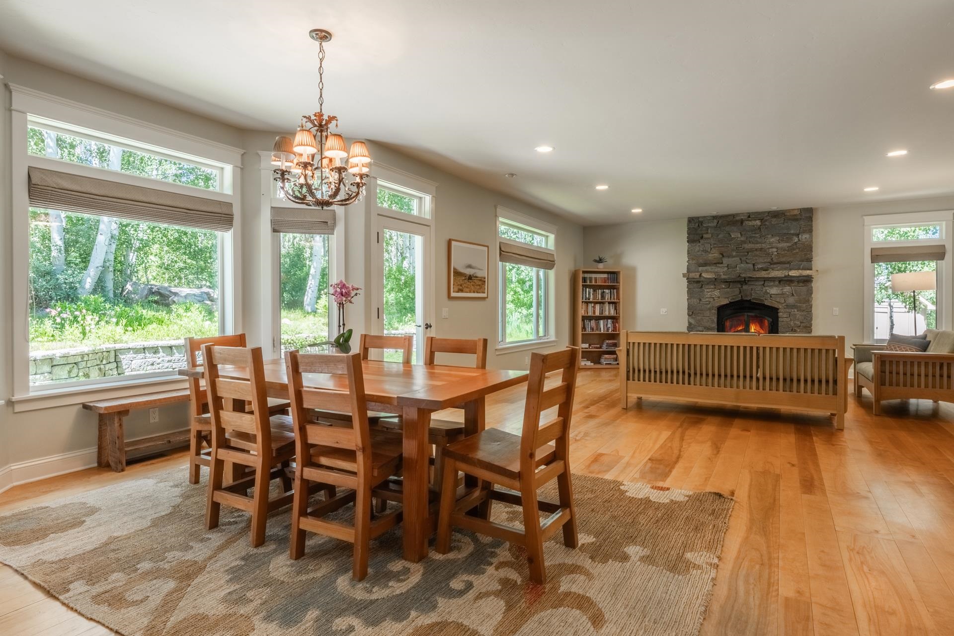 22 Juniper Drive, Unit 2 Mammoth Lakes, CA 93546 - Photo 12 of 50 a view of a dining room with furniture window and outside view